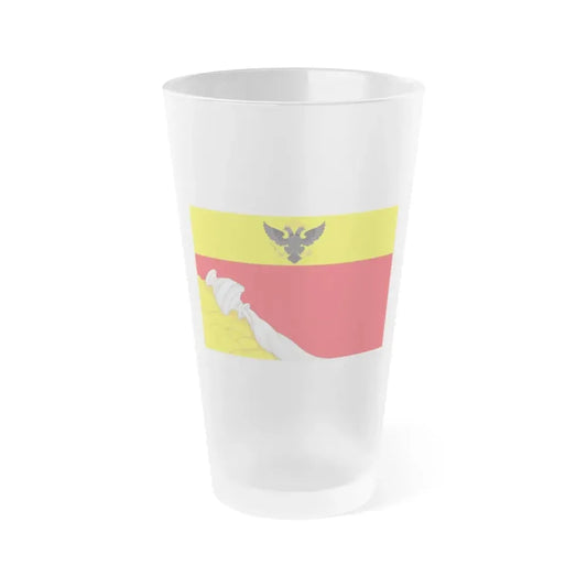 Flag of Voronezh Russia - Frosted Pint Glass 16oz 16oz Frosted - Go Mug Yourself