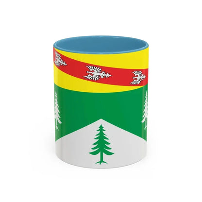 Flag of Vosges France 2 - Accent Coffee Mug 11oz Light Blue - Go Mug Yourself