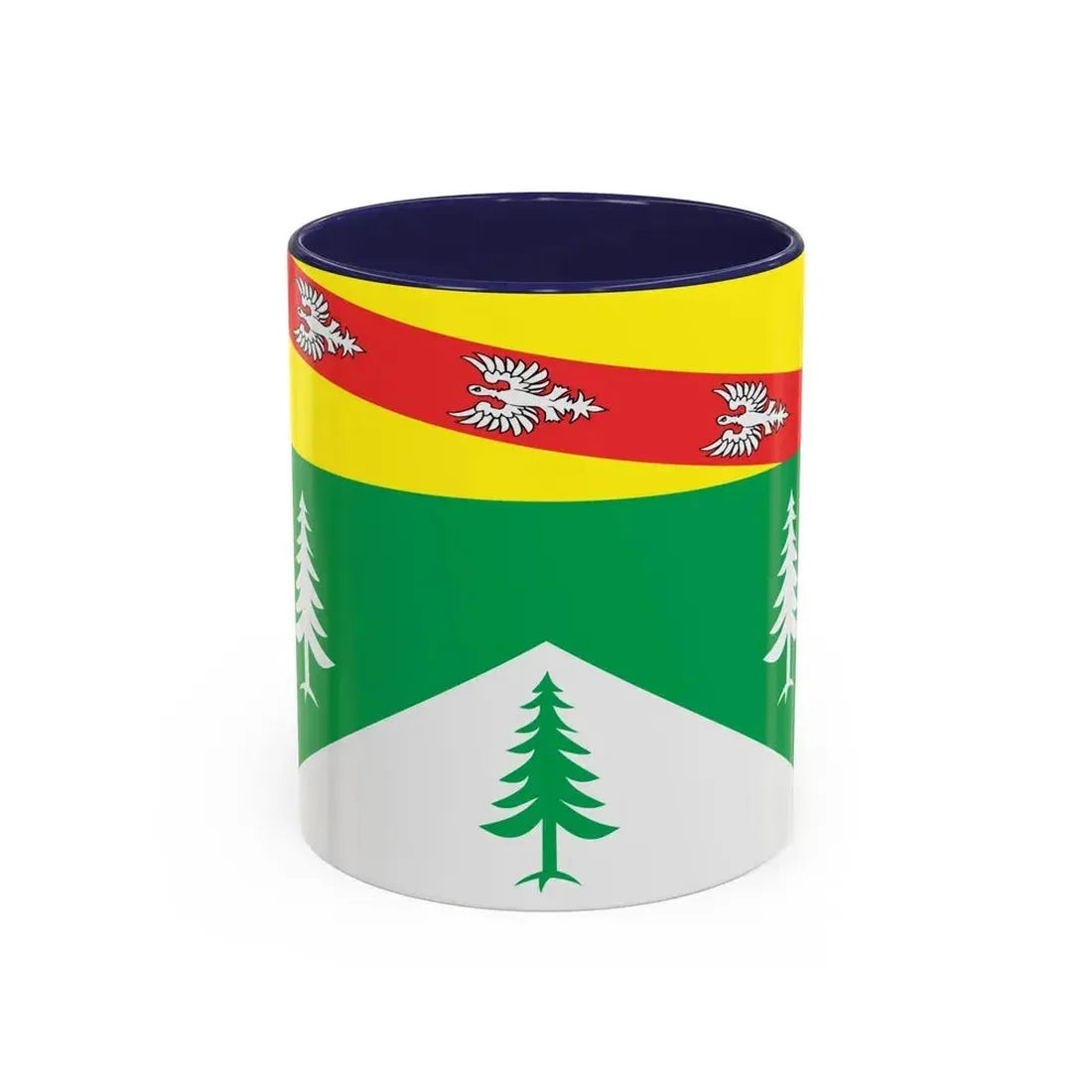 Flag of Vosges France 2 - Accent Coffee Mug 11oz Navy - Go Mug Yourself