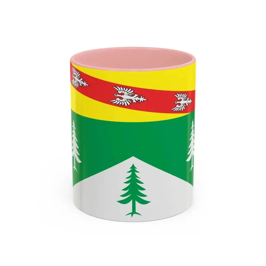Flag of Vosges France 2 - Accent Coffee Mug 11oz Pink - Go Mug Yourself