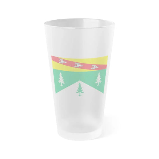 Flag of Vosges France 2 - Frosted Pint Glass 16oz 16oz Frosted - Go Mug Yourself