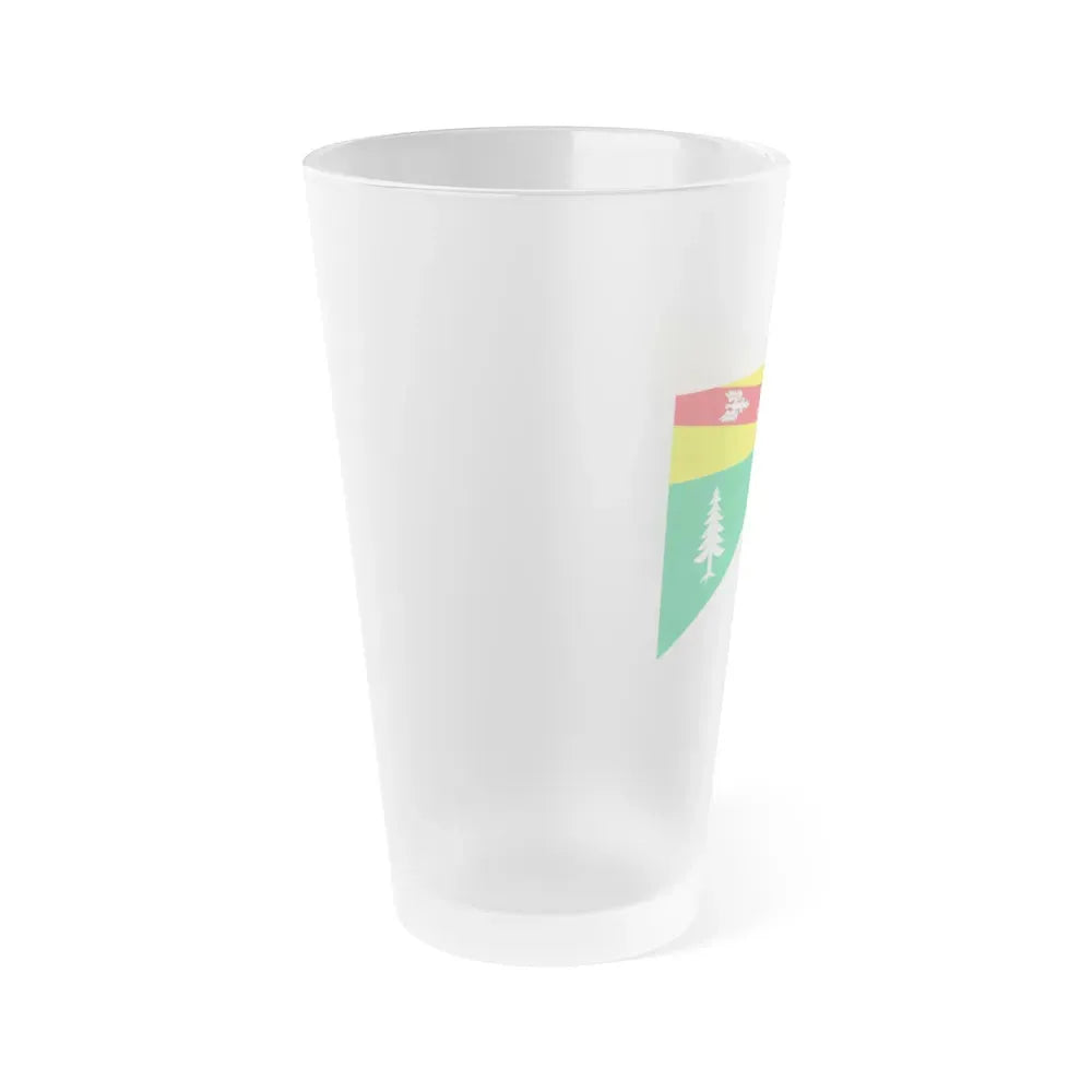 Flag of Vosges France 2 - Frosted Pint Glass 16oz - Go Mug Yourself