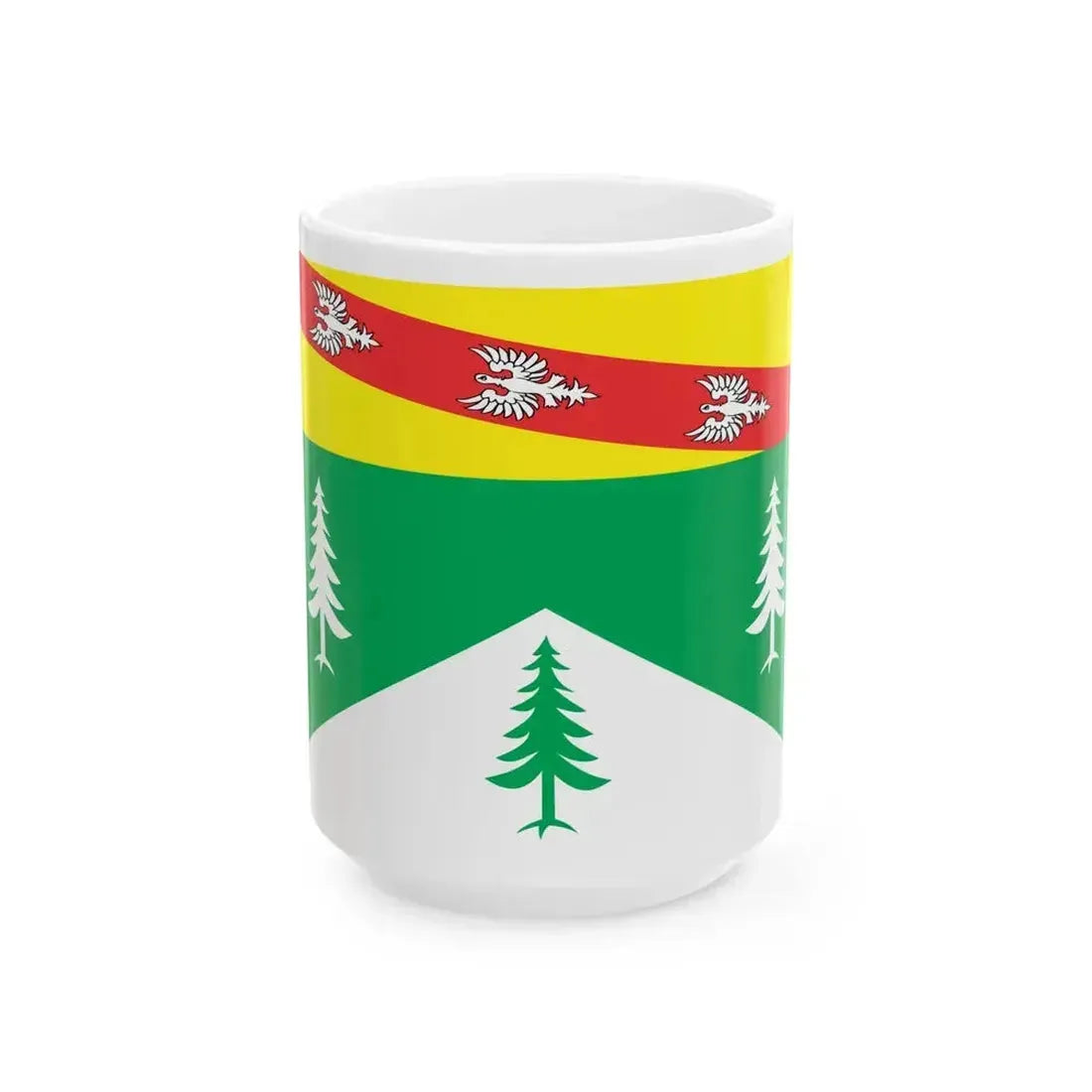 Flag of Vosges France 2 - White Coffee Mug 15oz - Go Mug Yourself