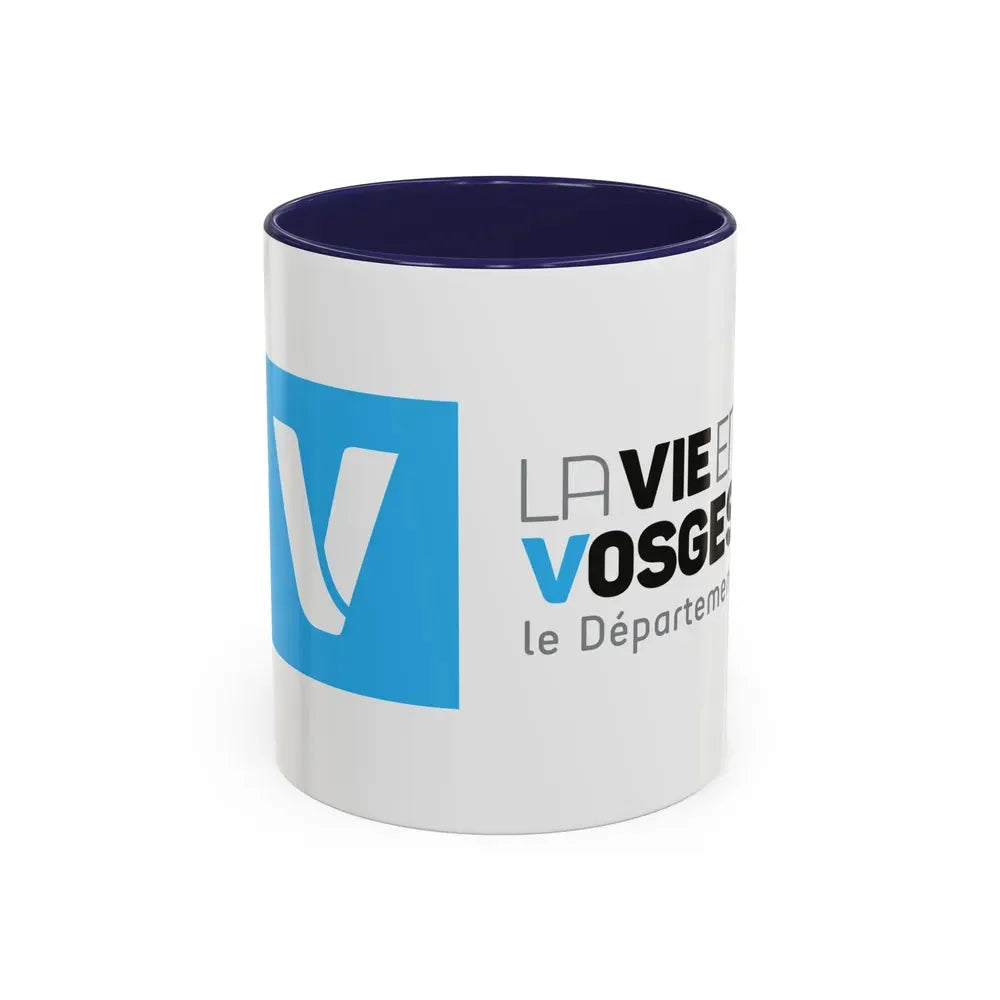 Flag of Vosges France - Accent Coffee Mug 11oz Navy - Go Mug Yourself