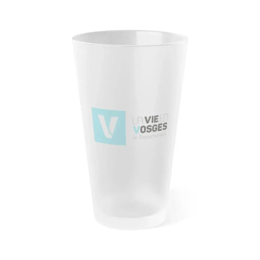 Flag of Vosges France - Frosted Pint Glass 16oz 16oz Frosted - Go Mug Yourself