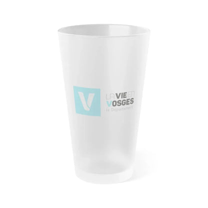 Flag of Vosges France - Frosted Pint Glass 16oz 16oz Frosted - Go Mug Yourself