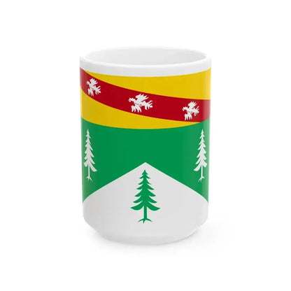 Flag of Vosges (France) White Coffee Mug 15oz - Go Mug Yourself