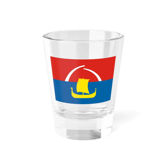 Flag of Vsevolozhsky rayon Leningrad oblast (Russia) Shot Glass 1.5oz 1.5oz - Go Mug Yourself