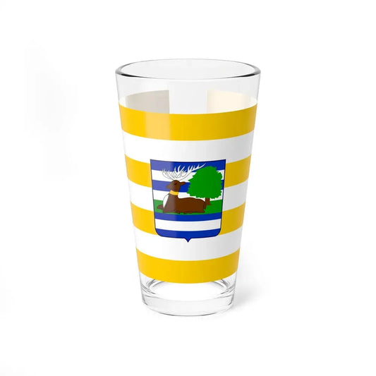 Flag of Vukovar Srijem County Croatia - Pint Glass 16oz 16oz - Go Mug Yourself