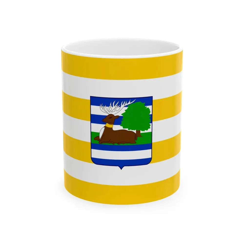 Flag of Vukovar Srijem County Croatia - White Coffee Mug 11oz - Go Mug Yourself