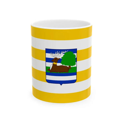 Flag of Vukovar Srijem County Croatia - White Coffee Mug 11oz - Go Mug Yourself