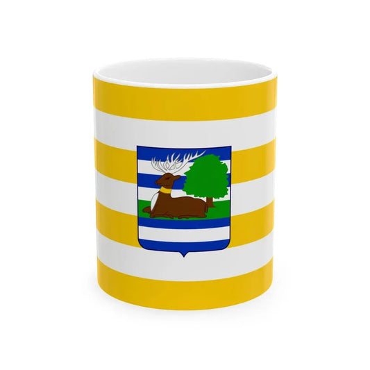 Flag of Vukovar Srijem County Croatia - White Coffee Mug 11oz - Go Mug Yourself