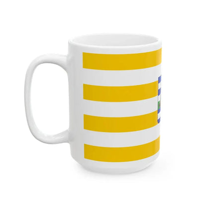 Flag of Vukovar Srijem County Croatia - White Coffee Mug - Go Mug Yourself