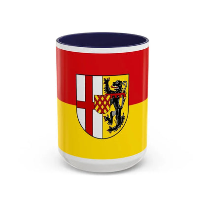 Flag of Vulkaneifel Germany - Accent Coffee Mug 15oz Navy - Go Mug Yourself