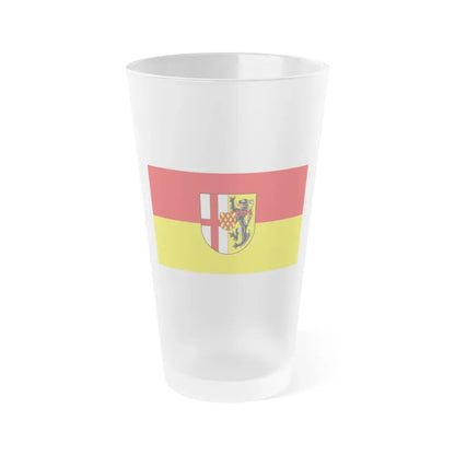 Flag of Vulkaneifel Germany - Frosted Pint Glass 16oz 16oz Frosted - Go Mug Yourself