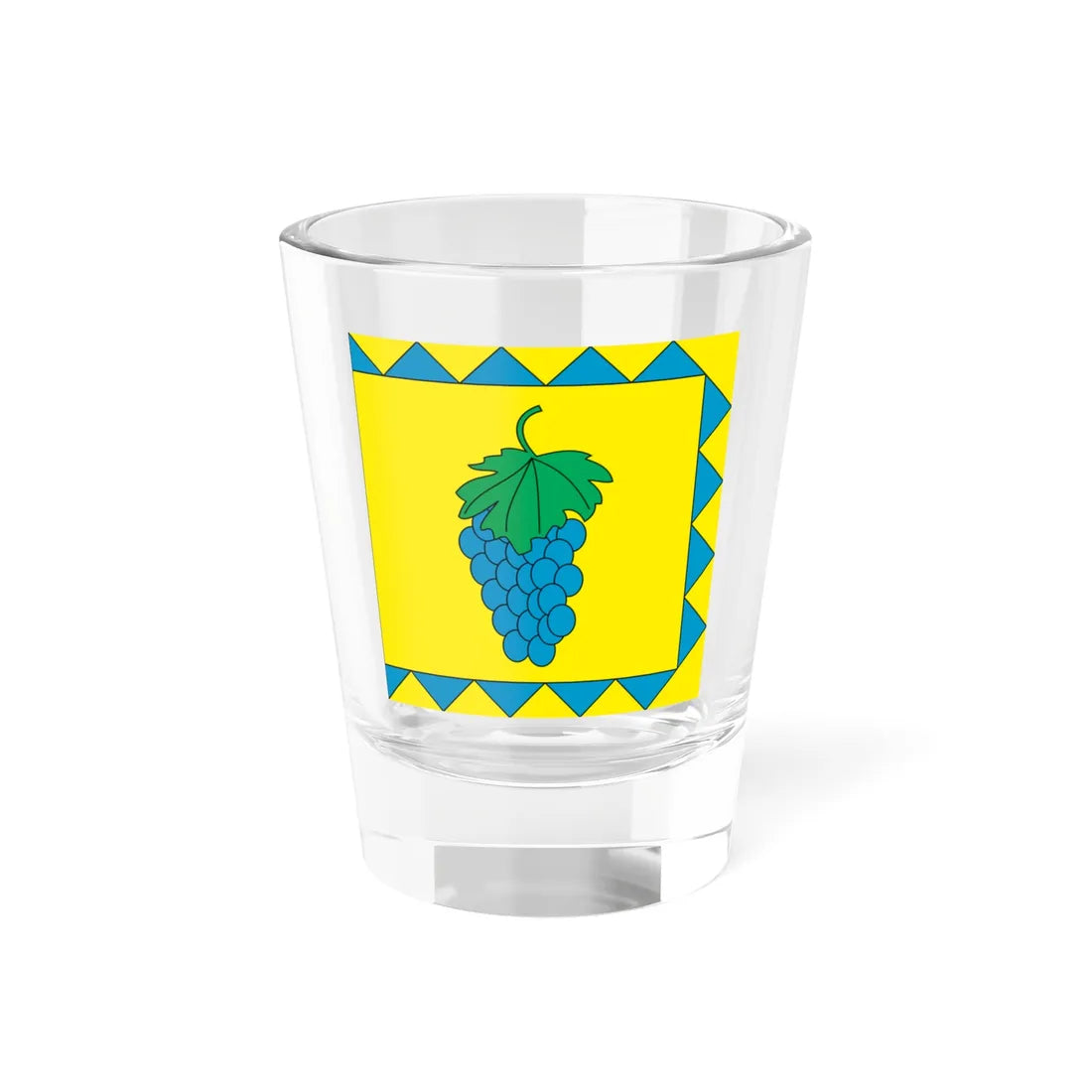 Flag of Vynnyky Lviv Oblast (Ukraine) Shot Glass 1.5oz 1.5oz - Go Mug Yourself