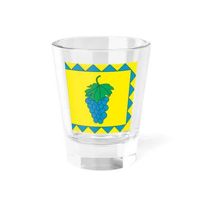 Flag of Vynnyky Lviv Oblast (Ukraine) Shot Glass 1.5oz 1.5oz - Go Mug Yourself