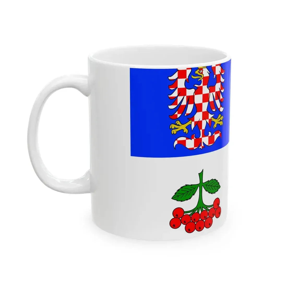 Flag of Vysocina Region (Czech Republic) White Coffee Mug - Go Mug Yourself