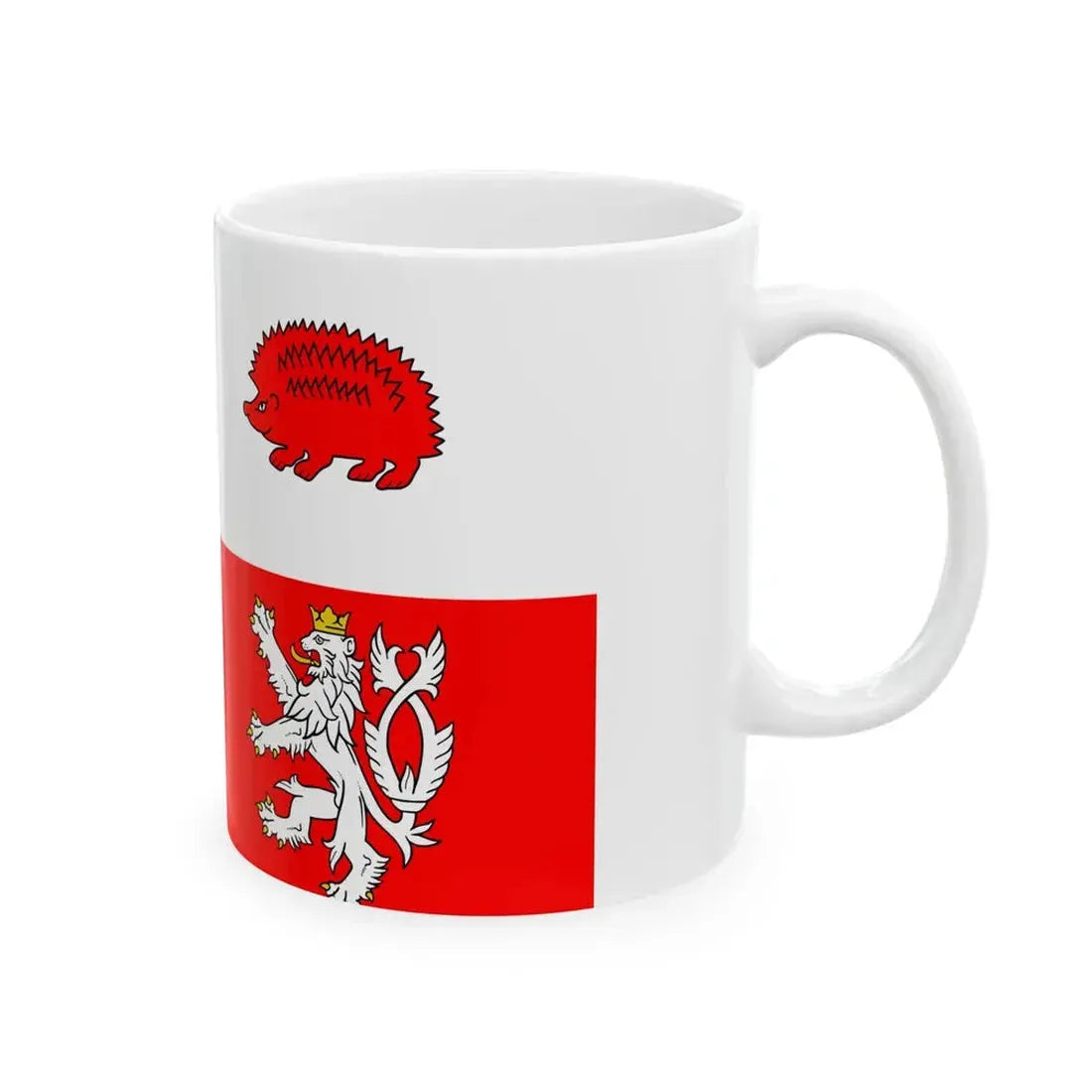 Flag of Vysocina Region (Czech Republic) White Coffee Mug - Go Mug Yourself