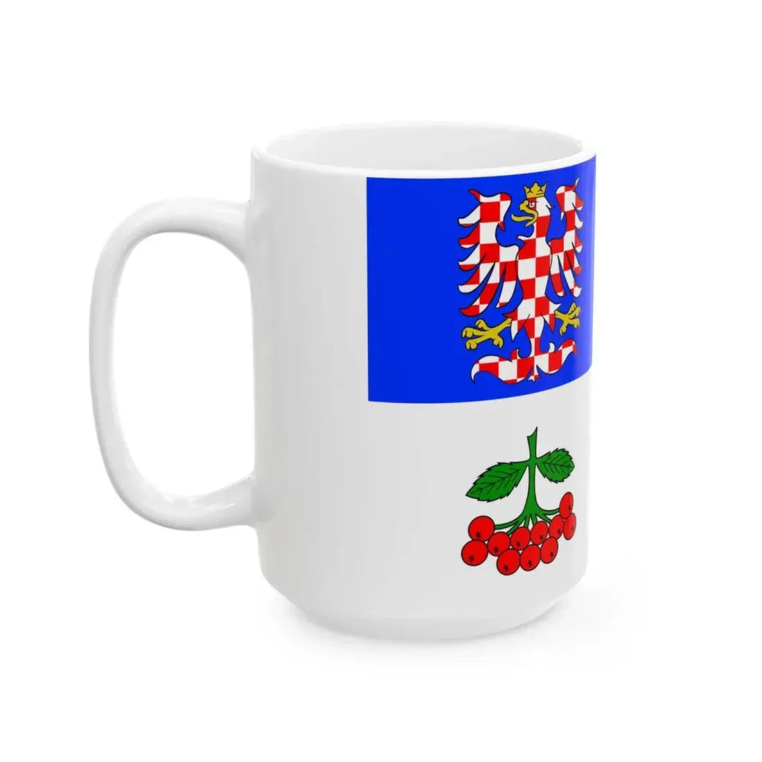 Flag of Vysocina Region (Czech Republic) White Coffee Mug - Go Mug Yourself