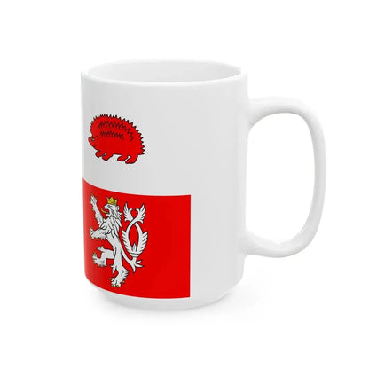 Flag of Vysocina Region (Czech Republic) White Coffee Mug - Go Mug Yourself