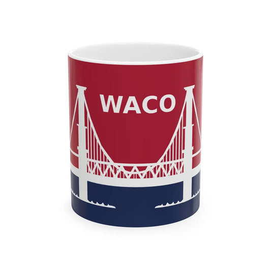 Flag of Waco Texas 1985-2024 (United States) White Coffee Mug 11oz - Go Mug Yourself