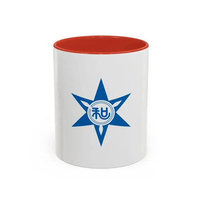 Flag of Wakayama Wakayama Japan - Accent Coffee Mug 11oz Red - Go Mug Yourself