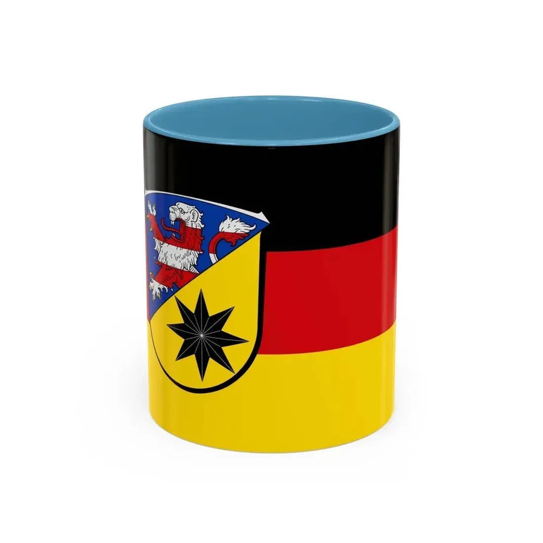 Flag of Waldeck Frankenberg Germany - Accent Coffee Mug 11oz Light Blue - Go Mug Yourself