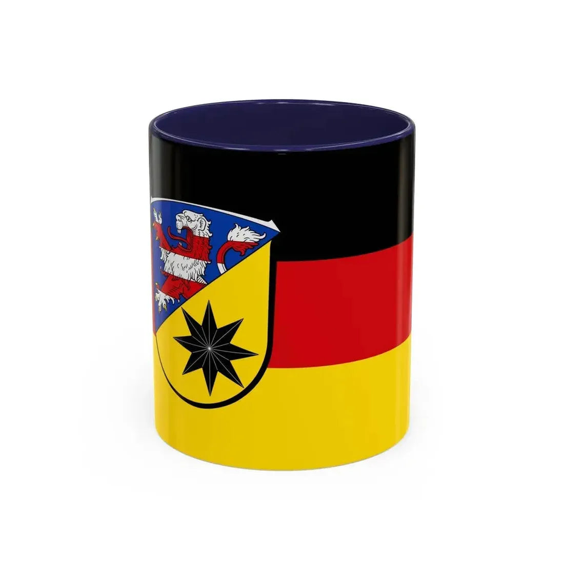 Flag of Waldeck Frankenberg Germany - Accent Coffee Mug 11oz Navy - Go Mug Yourself