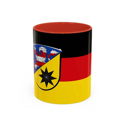Flag of Waldeck Frankenberg Germany - Accent Coffee Mug 11oz Red - Go Mug Yourself