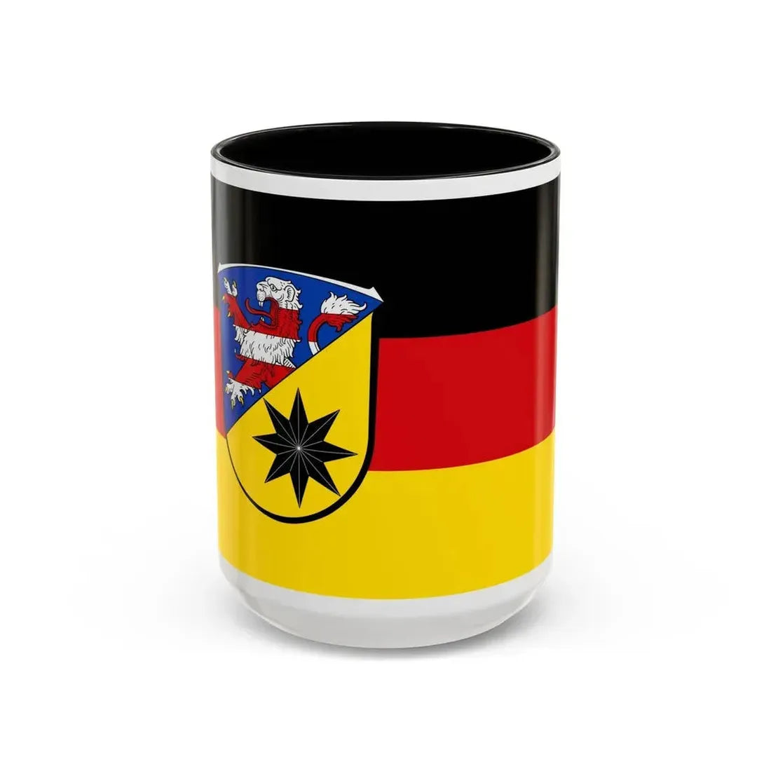 Flag of Waldeck Frankenberg Germany - Accent Coffee Mug 15oz Black - Go Mug Yourself