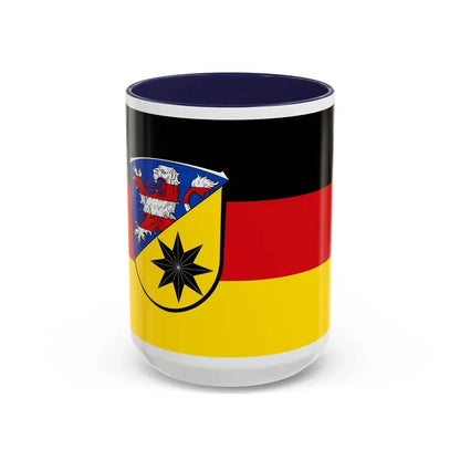 Flag of Waldeck Frankenberg Germany - Accent Coffee Mug 15oz Navy - Go Mug Yourself