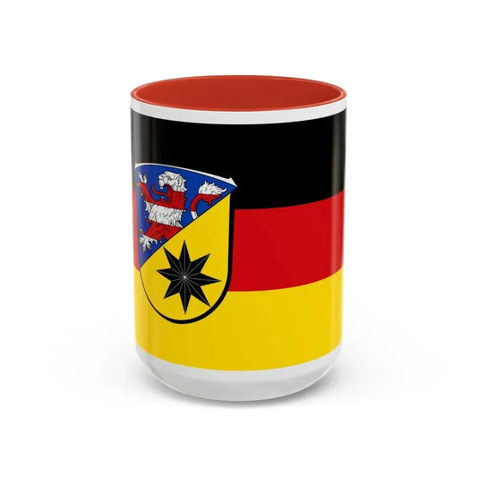 Flag of Waldeck Frankenberg Germany - Accent Coffee Mug 15oz Red - Go Mug Yourself