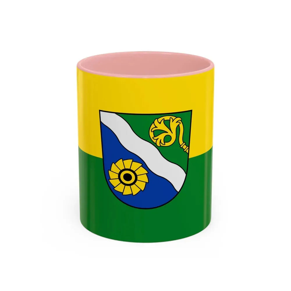 Flag of Waldshut Germany - Accent Coffee Mug 11oz Pink - Go Mug Yourself
