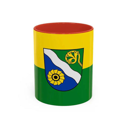 Flag of Waldshut Germany - Accent Coffee Mug 11oz Red - Go Mug Yourself