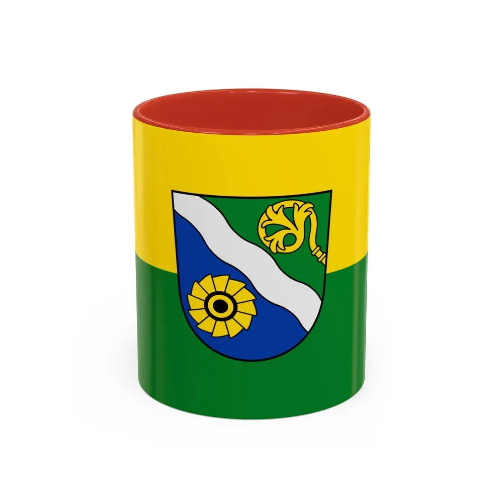 Flag of Waldshut Germany - Accent Coffee Mug 11oz Red - Go Mug Yourself