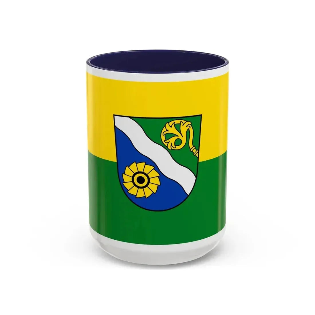 Flag of Waldshut Germany - Accent Coffee Mug 15oz Navy - Go Mug Yourself