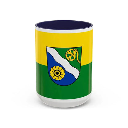 Flag of Waldshut Germany - Accent Coffee Mug 15oz Navy - Go Mug Yourself