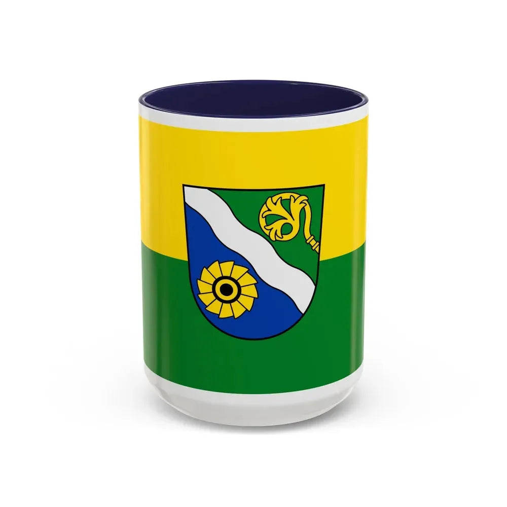 Flag of Waldshut Germany - Accent Coffee Mug 15oz Navy - Go Mug Yourself