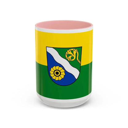 Flag of Waldshut Germany - Accent Coffee Mug 15oz Pink - Go Mug Yourself
