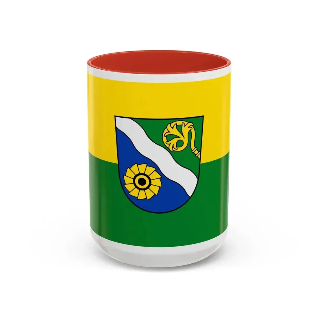 Flag of Waldshut Germany - Accent Coffee Mug 15oz Red - Go Mug Yourself