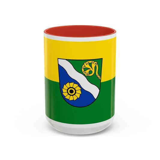 Flag of Waldshut Germany - Accent Coffee Mug 15oz Red - Go Mug Yourself