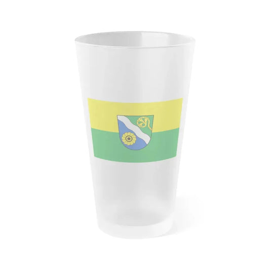 Flag of Waldshut Germany - Frosted Pint Glass 16oz 16oz Frosted - Go Mug Yourself