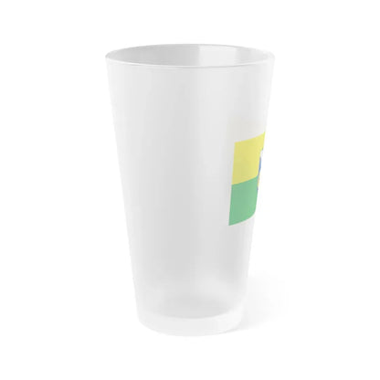 Flag of Waldshut Germany - Frosted Pint Glass 16oz - Go Mug Yourself