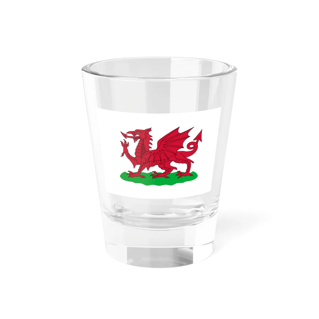 Flag of Wales 1807-1953 3-2 (United Kingdom) Shot Glass 1.5oz 1.5oz - Go Mug Yourself