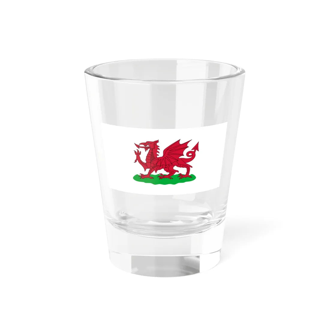 Flag of Wales 1807-1953 (United Kingdom) Shot Glass 1.5oz 1.5oz - Go Mug Yourself