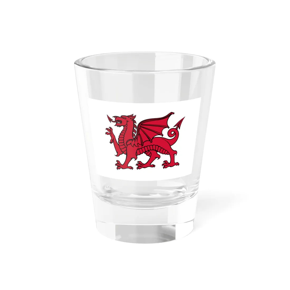 Flag of Wales without Green (United Kingdom) Shot Glass 1.5oz 1.5oz - Go Mug Yourself