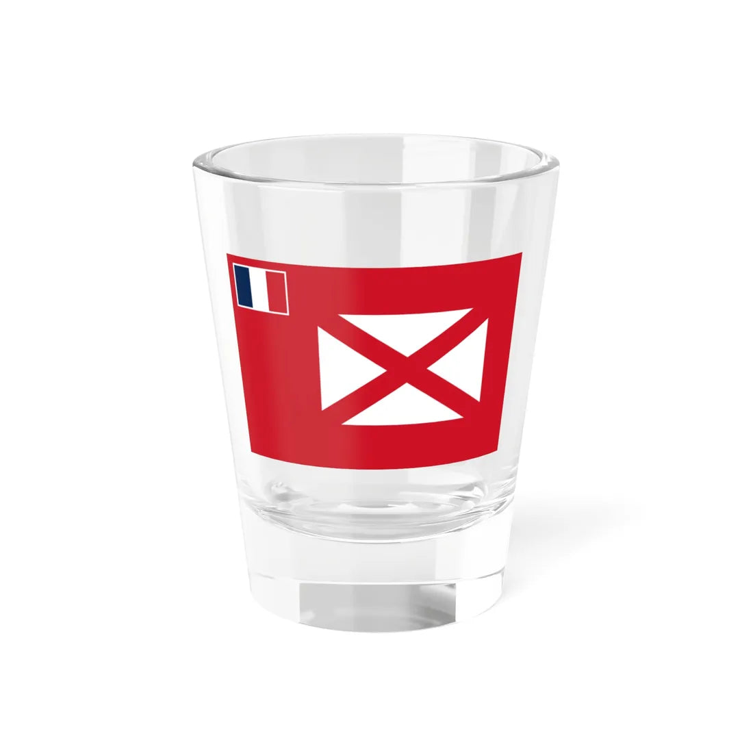 Flag of Wallis and Futuna 1887-1910 (Belgium) Shot Glass 1.5oz 1.5oz - Go Mug Yourself