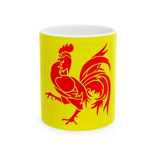 Flag of Wallonia 2010 et 2017 (Belgium) White Coffee Mug 11oz - Go Mug Yourself