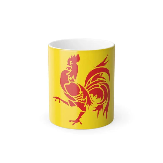 Flag of Wallonia the French Community and Walloon Region Belgium - Color Changing Coffee Mug 11oz - Go Mug Yourself